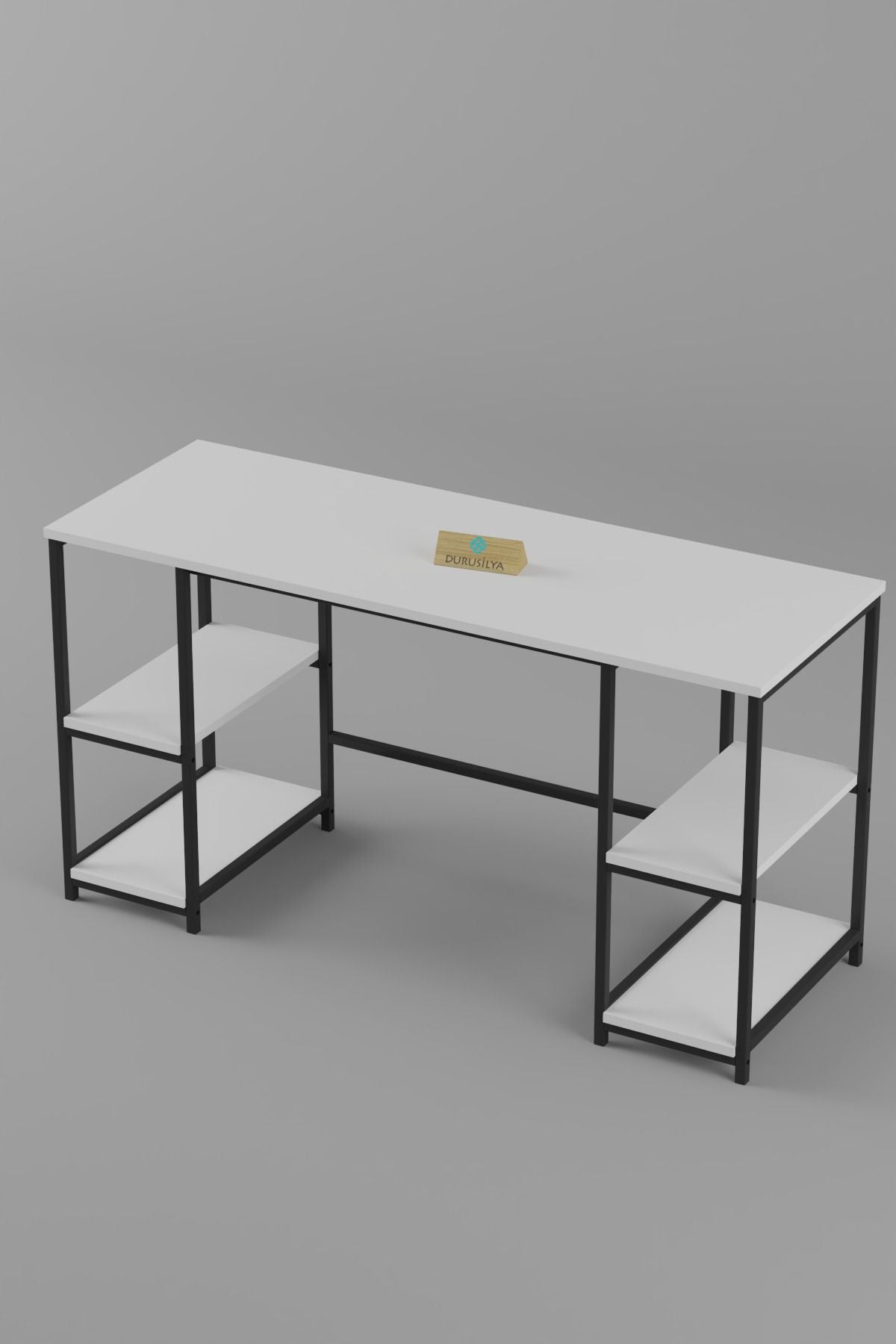 140*50 cm Metal Çalışma Bilgisayar Ofis Masası Kitaplıklı