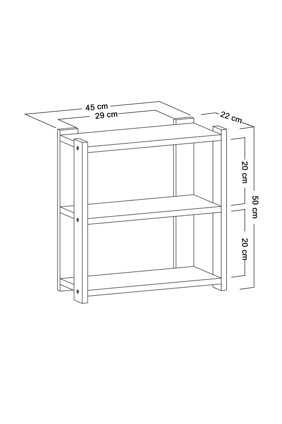 Baharatlık Çok Amaçlı Raf Tezgah Üstü Üç Katlı Baharatlık