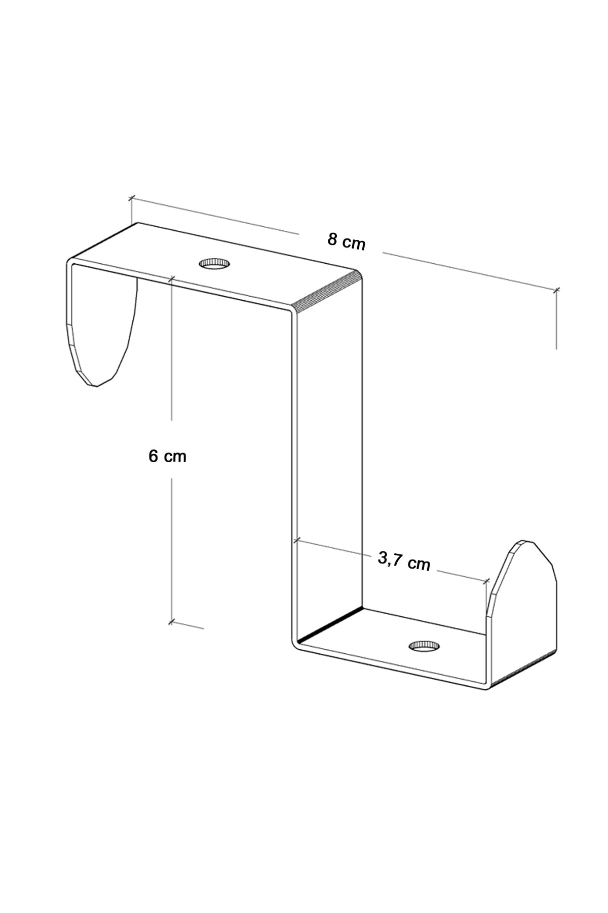 5'li Set Kapı Arkası Metal Askı Bornoz Askı Giysi Askı