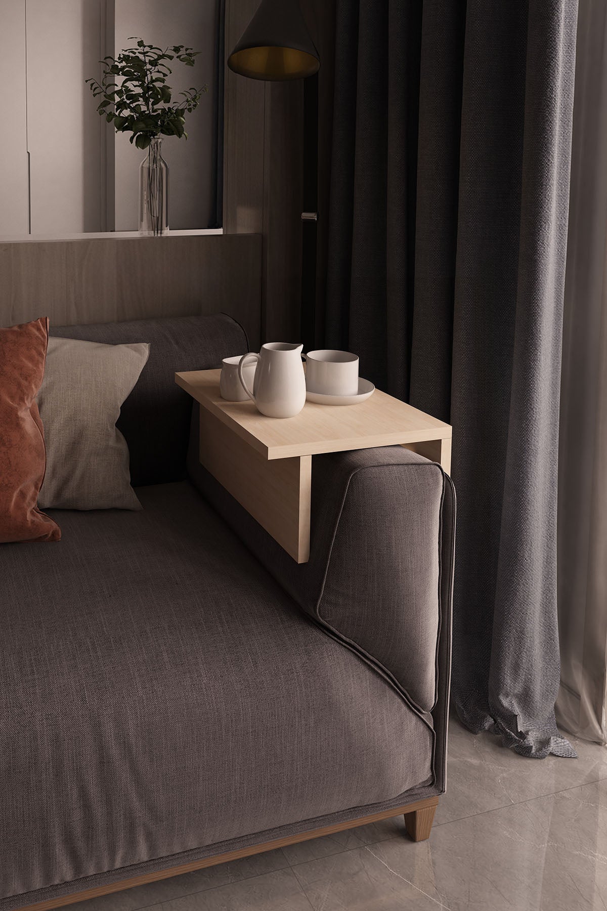 Koltuk Yan Sehpa Kolçak Sehpası