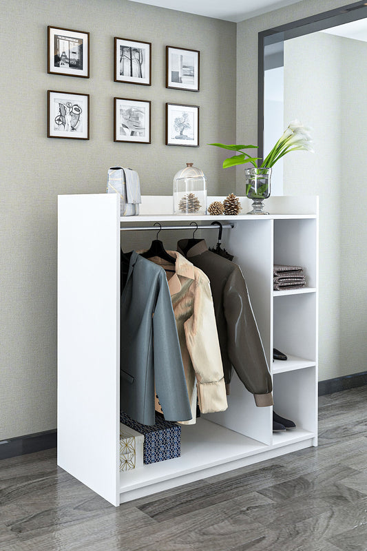 Raflı Elbise Dolabı Askılık Vestiyer Portmanto