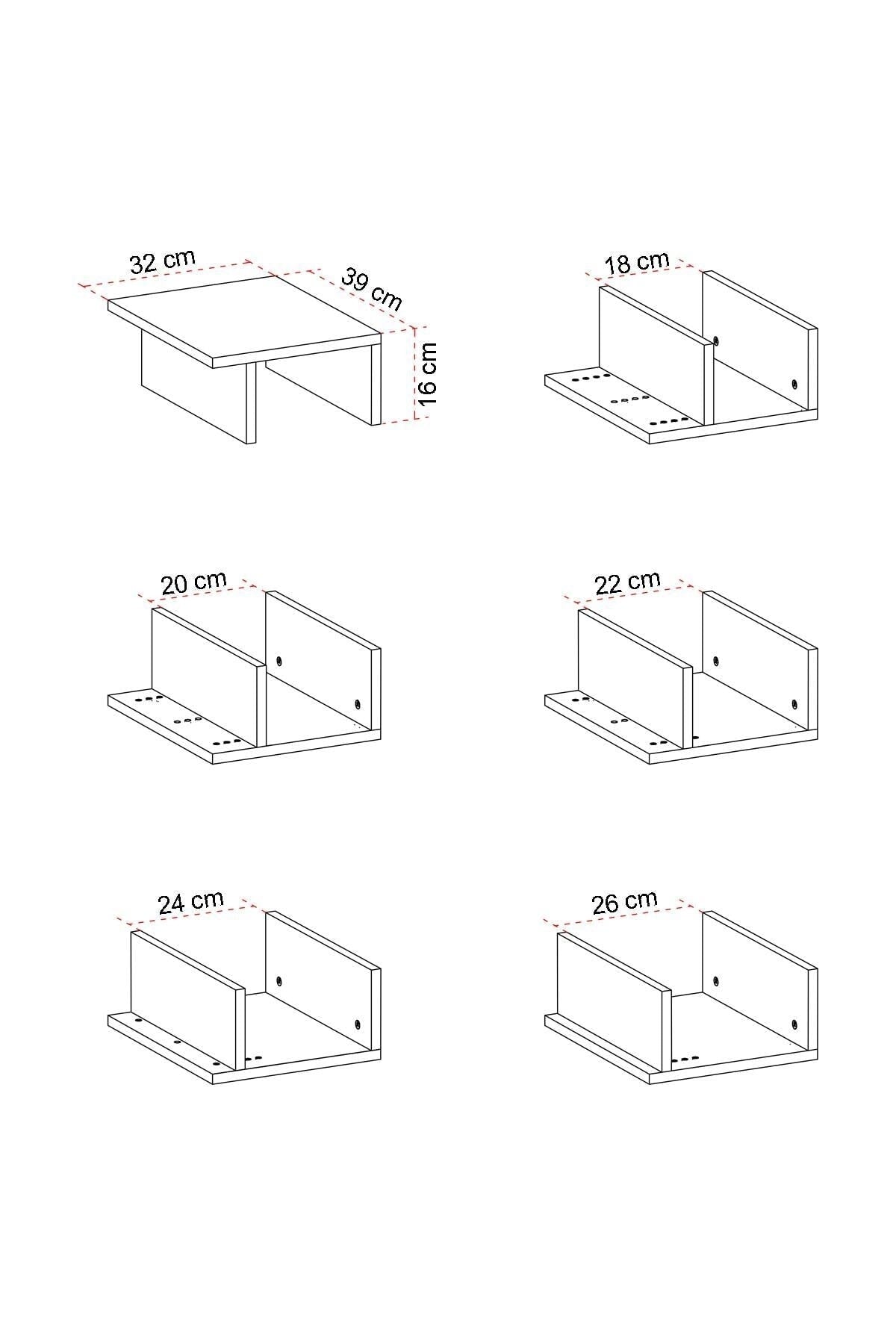 Koltuk Yan Sehpa Kolçak Sehpası Meşe Renk