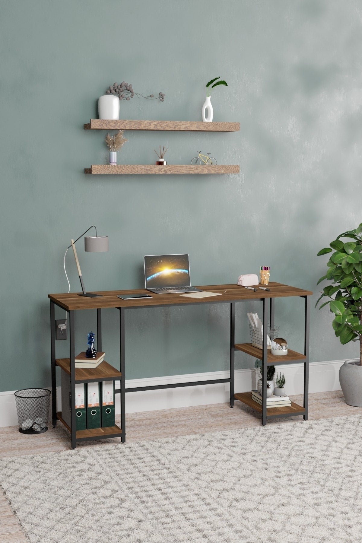 Metal Çalışma Bilgisayar Ofis Masası 140x50 cm
