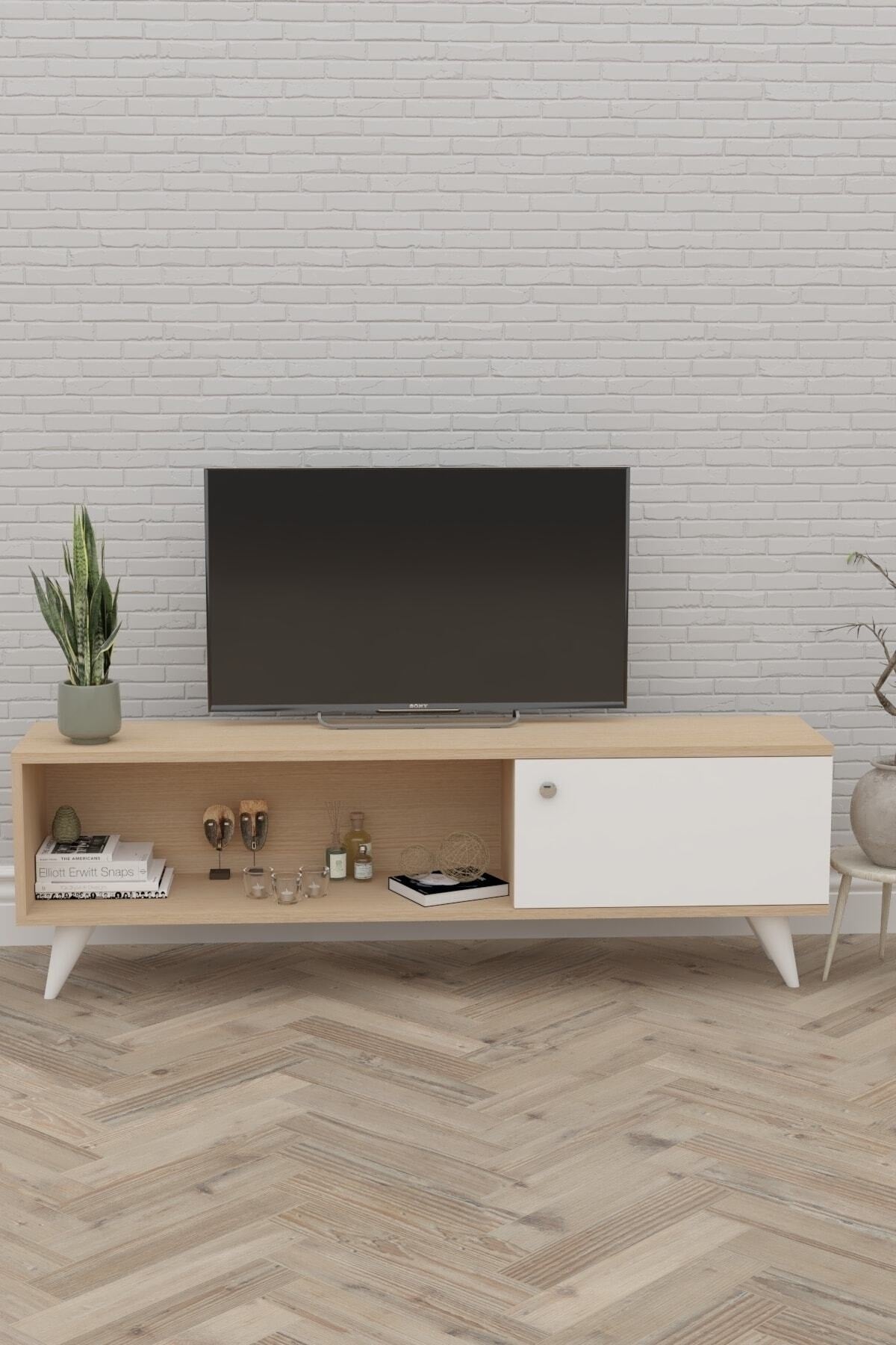 Tv Ünitesi Kapaklı Raflı