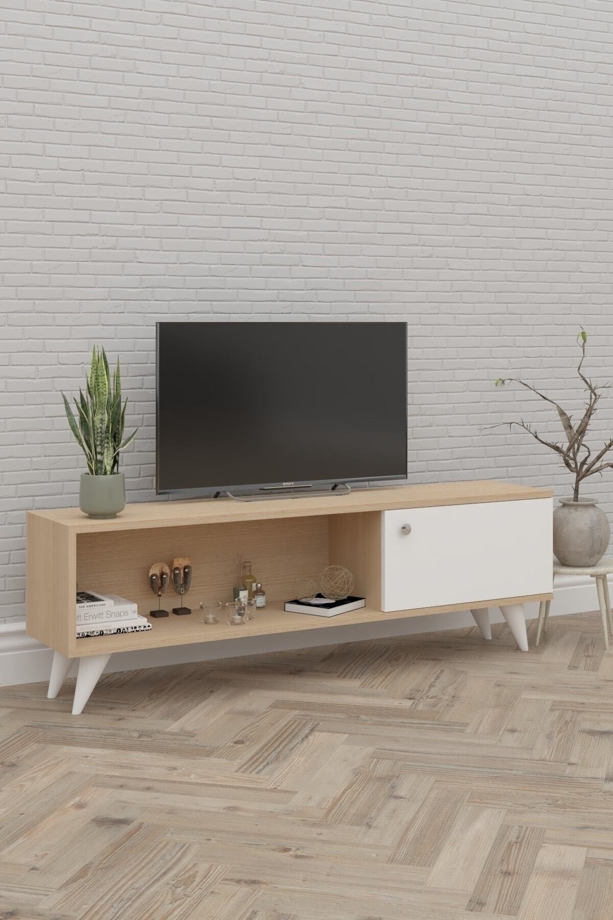 Tv Ünitesi Kapaklı Raflı