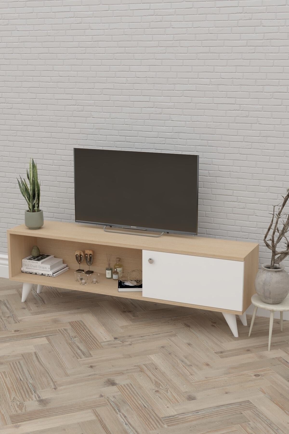 Tv Ünitesi Kapaklı Raflı