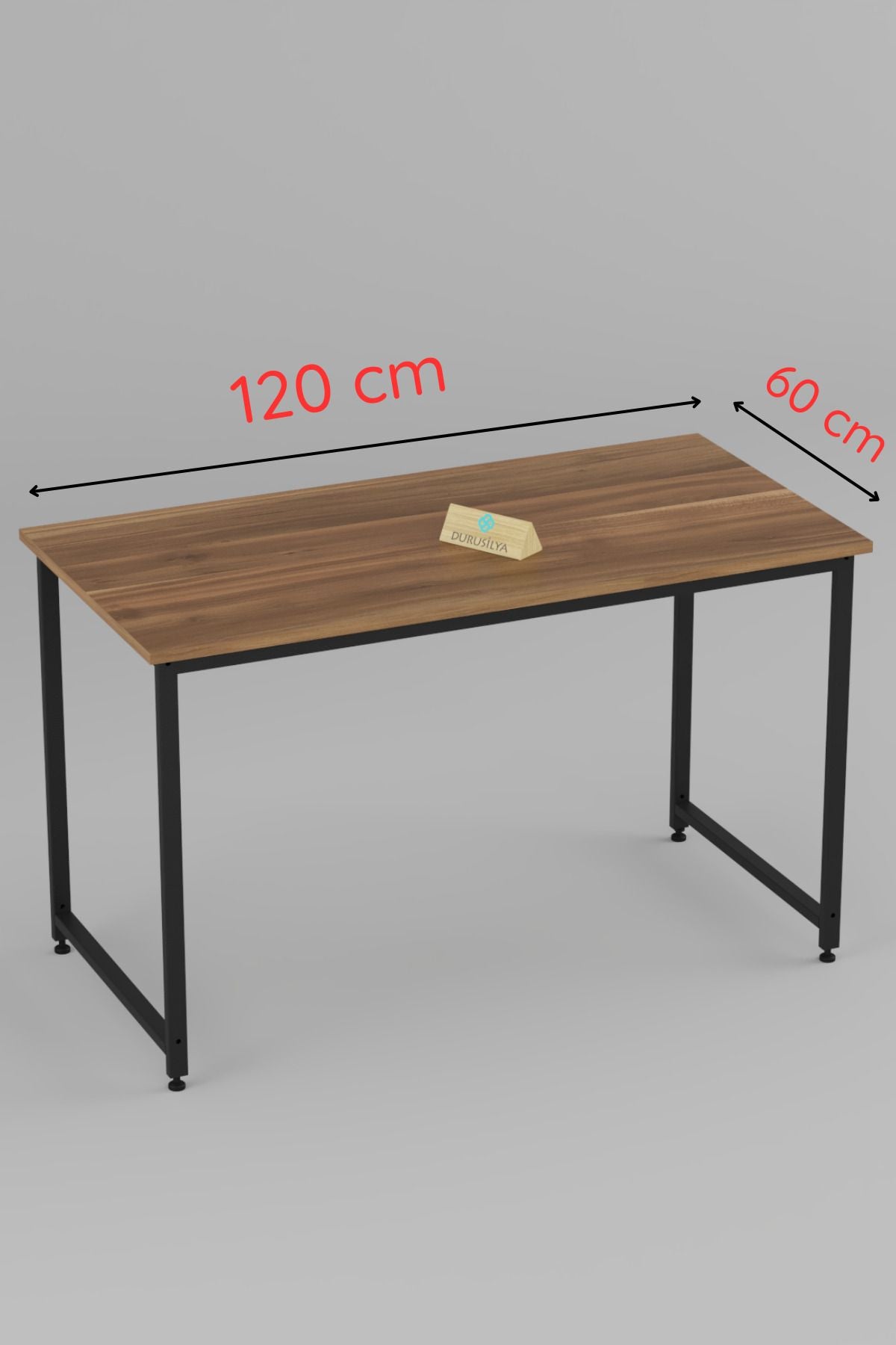 Metal Ayaklı Çalışma Masası – 120 × 60 cm, Ceviz ürün görseli 4