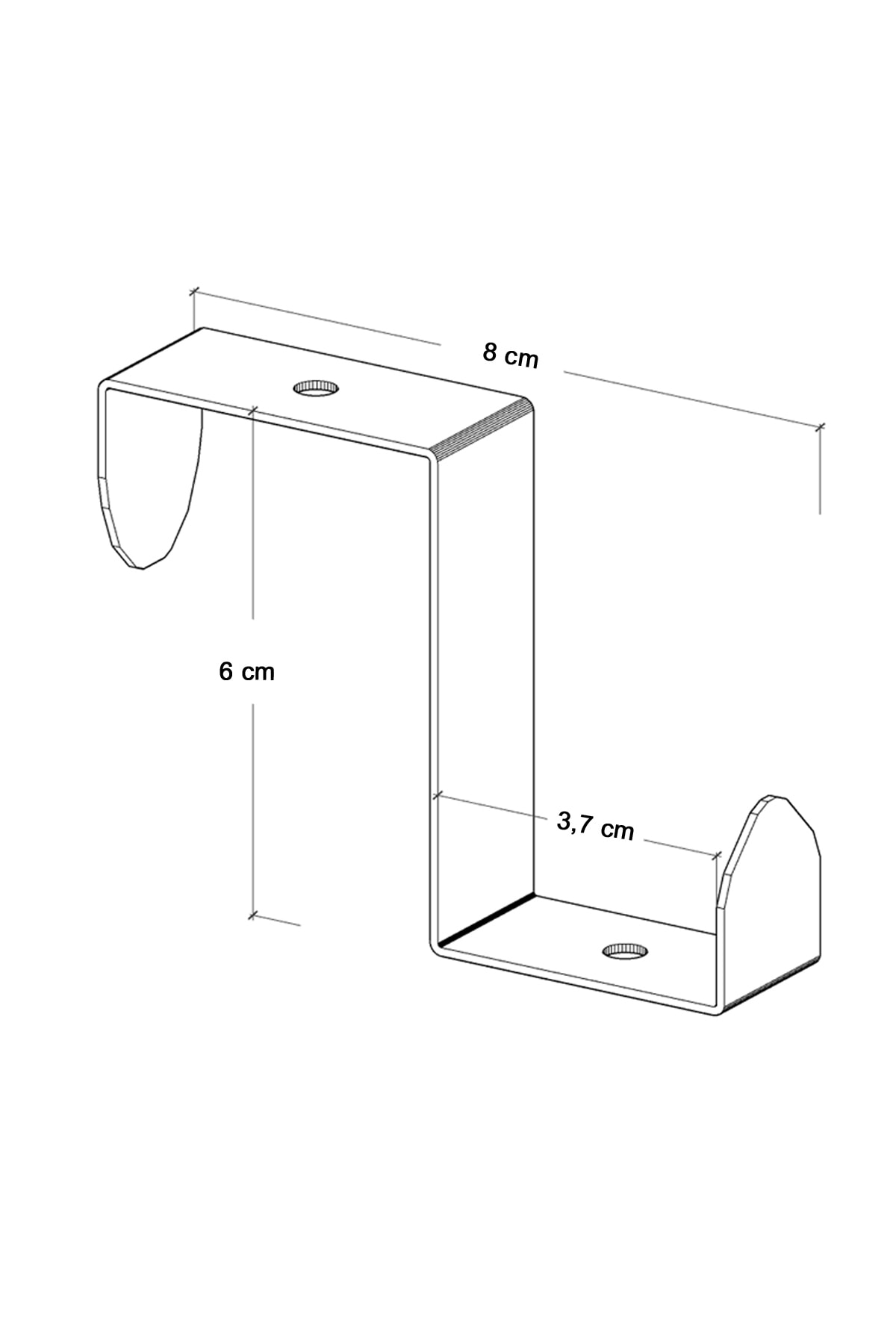 Kapı Arkası Metal Askı – 5’li Set ürün görseli 5