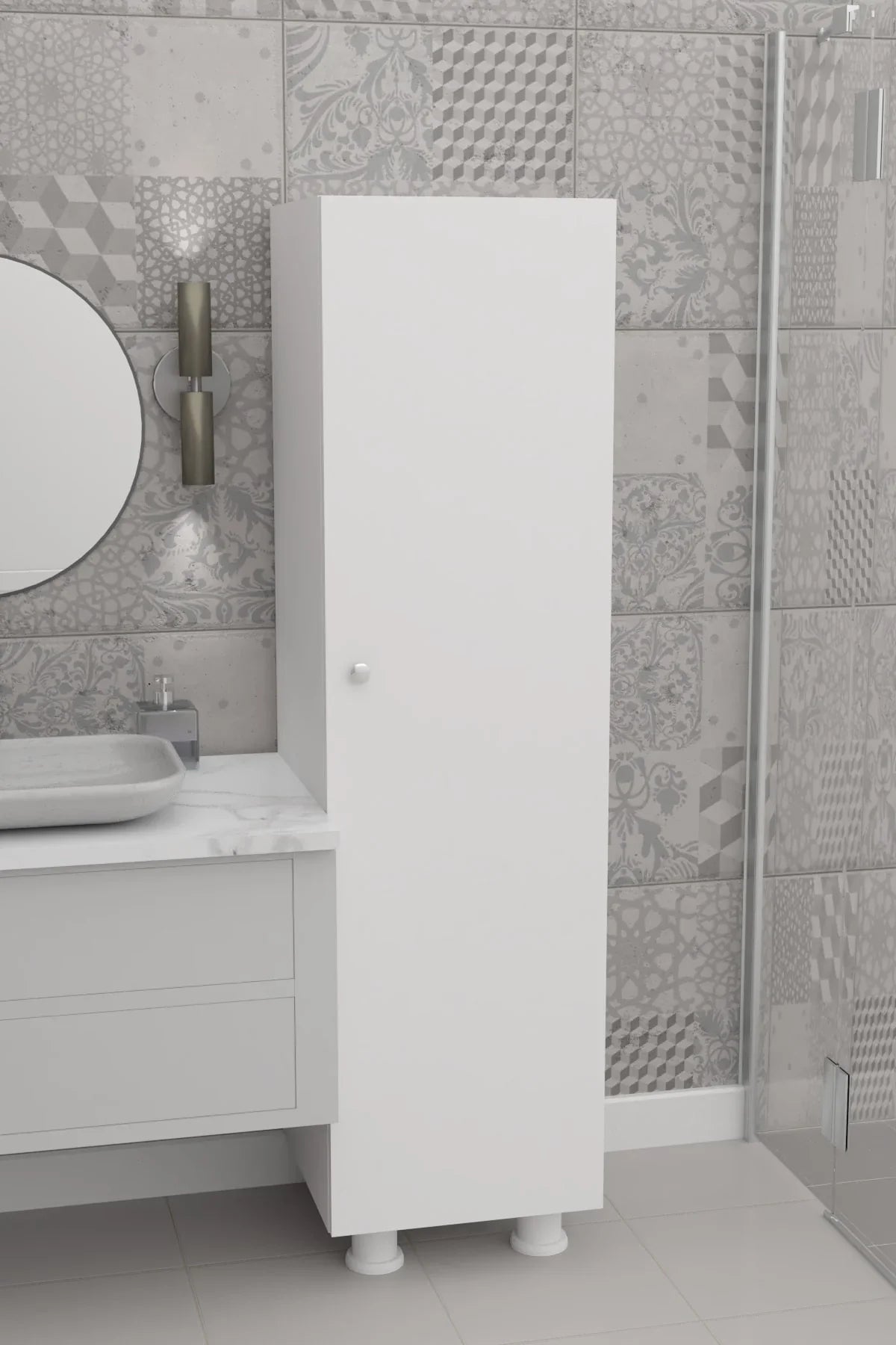 Paspas ve Süpürge Dolabı – 45 × 45 × 170 cm ürün görseli 5